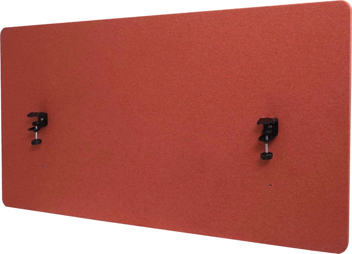 Mendler Akustik-Tischtrennwand HWC-G75, Pinnwand, doppelwandig Stoff/Textil 60x120cm grün (60 x 2 cm