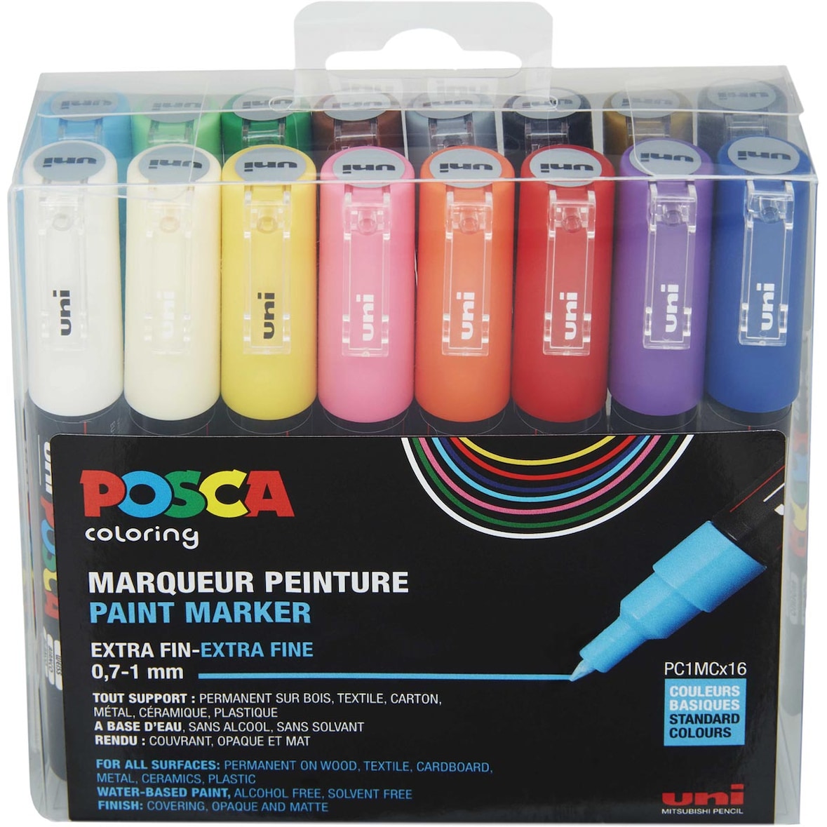 POSCA Pigmentmarker PC-1MC, 16er Etui