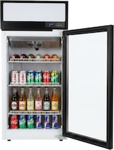 thumbnail of Romux® Glastürkühlschrank MA 100 Liter 1 Tür Belüftet | Professioneller Getränkekühlschrank mit Glastür & LED
