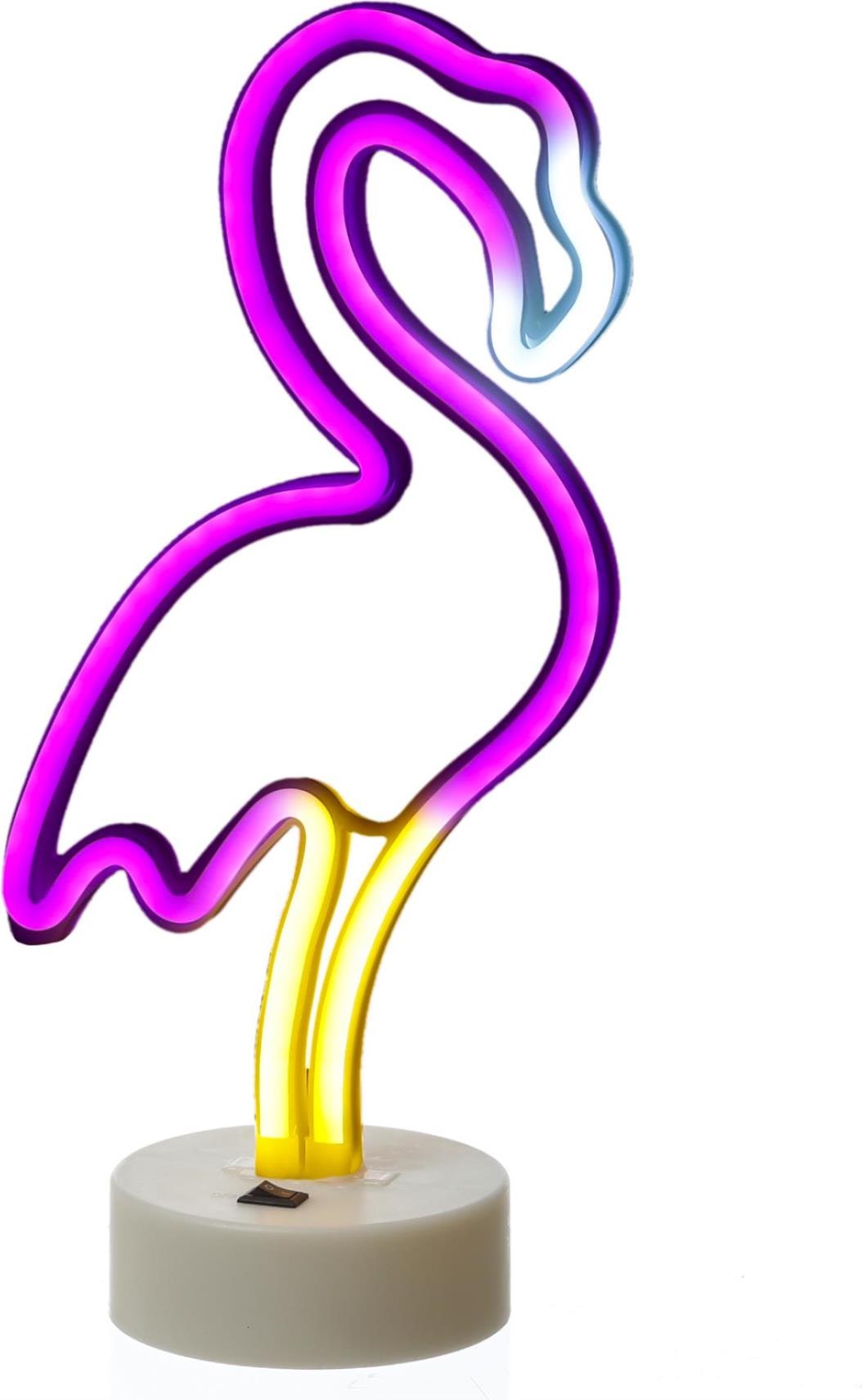 LED NEON Figur FLAMINGO Neonlicht Schild Leuchtfigur Batterie 30cm