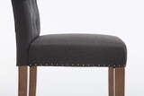 thumbnail of Barhocker LIKEL - Stoff Dunkelgrau 42x57x113 cm Braun | Barstuhl Mit Lehne Tresenhocker Tresenstuhl Kneipenhocker Kneipenstuhl