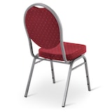 thumbnail of Stapelstuhl 10er-Set, Bankettstuhl stapelbar & gepolstert, Silber/Rot, robust, mit stabilem Stahlrahmen | Raburg Vienna