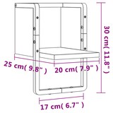 thumbnail of vidaXL Wandregal mit Stange Schwarz 20x25x30 cm