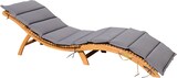 thumbnail of Tarrington House Sonnenliege Bukisi, Akazienholz,  60 x 185 x 54 cm, zusammenklappbar, mit Auflage, braun / grau