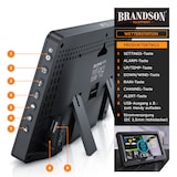 thumbnail of Brandson Funkwetterstation mit 5 in 1 Außensensor - LED Farbdisplay - DCF - Thermometer Hygrometer Barometer - Windgeschwindigkeit - Regenmenge