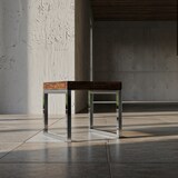 thumbnail of Beistelltisch GUNA Massiv-Holz Sheesham Wohnzimmer-Tisch Metallgestell Couchtisch Landhaus-Stil dunkelbraun