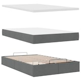 thumbnail of vidaXL Ottoman-Bett mit Matratze Dunkelgrau 120x200 cm Samt