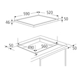 thumbnail of PKM Kochfeld KHKF4 G autark Einbau 60cm Glaskeramik schwarz Timer und Touch-Control