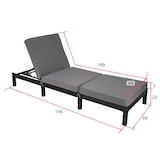 thumbnail of tectake Tumbona de polirratán SOFIA - Negro