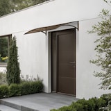 thumbnail of Wasabi - Marquesina Puerta Exterior 100x80 cm – Policarbonato Hueco 3,8mm Marrón – Soportes de Aluminio Marrón – Tejadillo Protección Lluvia Ventana