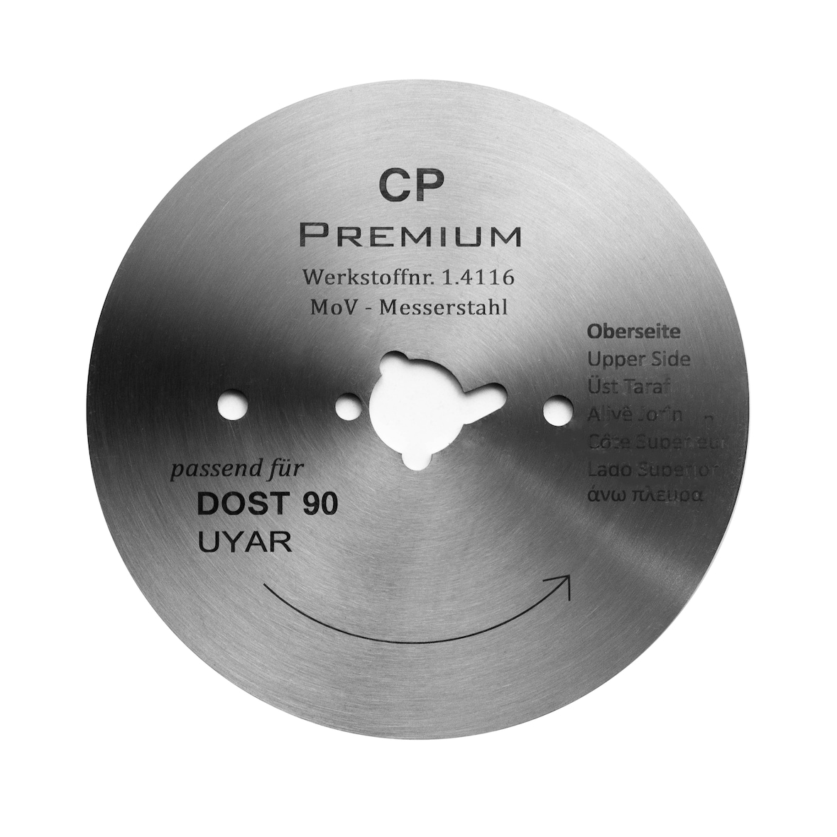 Kreismesser für Dost 90 Döner Kebap Gyros Messer glatt