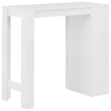 thumbnail of Mesa alta de cocina con estantería blanco 110x50x103 cm