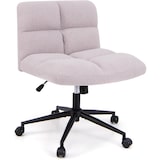 thumbnail of COSTWAY Sedia su misura con ruote, sedia girevole senza braccioli, sedia da scrivania con seduta ampia, sedia da ufficio, sedia da trucco