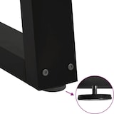 thumbnail of vidaXL Esstisch Beine V-Form 2 Stück Schwarz 70x(72-73,3) cm Stahl