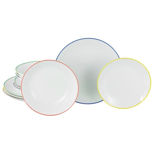 CreaTable Luna Color Line Color Line Tellerset 12-tlg Porzellan
