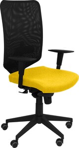 thumbnail of Ossa Negra Silla  y  Respaldo de malla en color negro y asiento tapizado en tejido BALI color amarillo