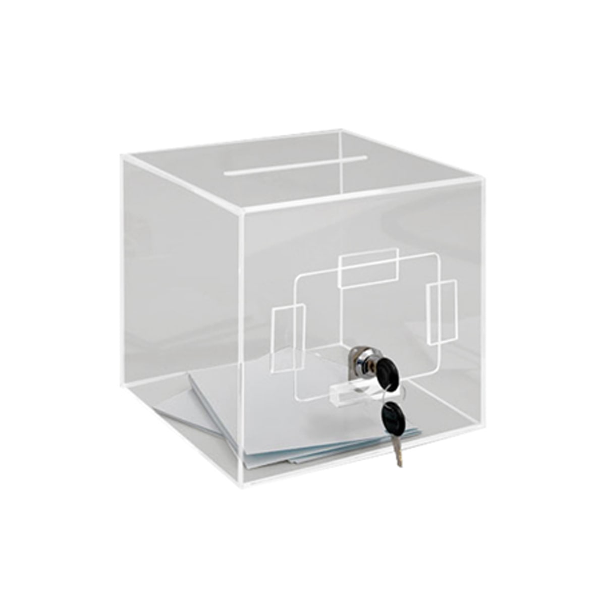 Urne transparente plexiglass 20 x 20 x 20 cm