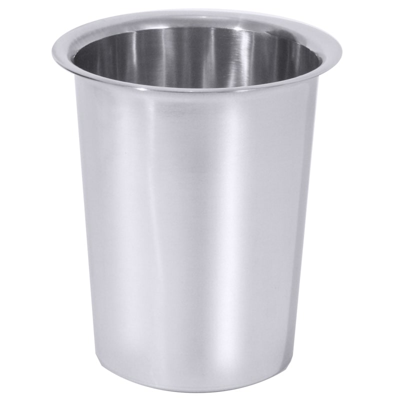 Contacto Besteckköcher ungelocht für Kaffeelöffel, Edelstahl 18/10, 10,2 x 12 x 8 cm, grau