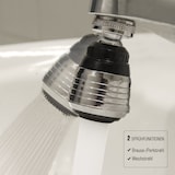 thumbnail of Wasserhahn Aufsatz 360° Schwenkbrause Perlator Sparventil Strahlregler