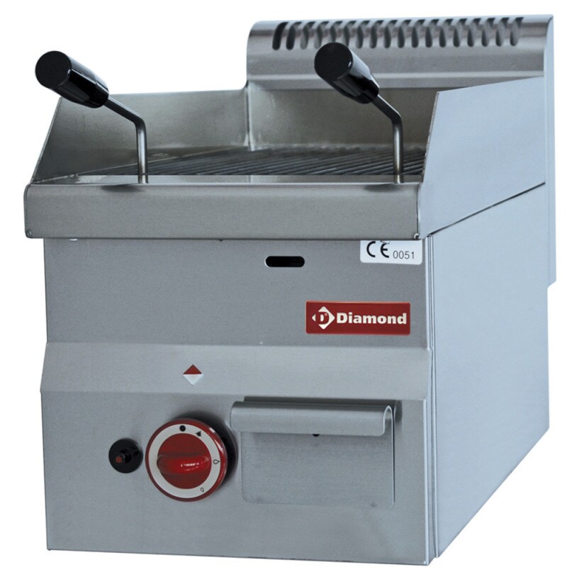 Grill pierre de lave gaz grille en fonte - Diamond