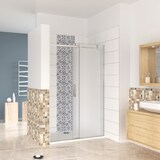 thumbnail of AICA Mampara de Ducha Corredera Frontal Perfil Cromado Vidrio Templado 8mm con Tratamiento Antical (1160-1200)x1950mm