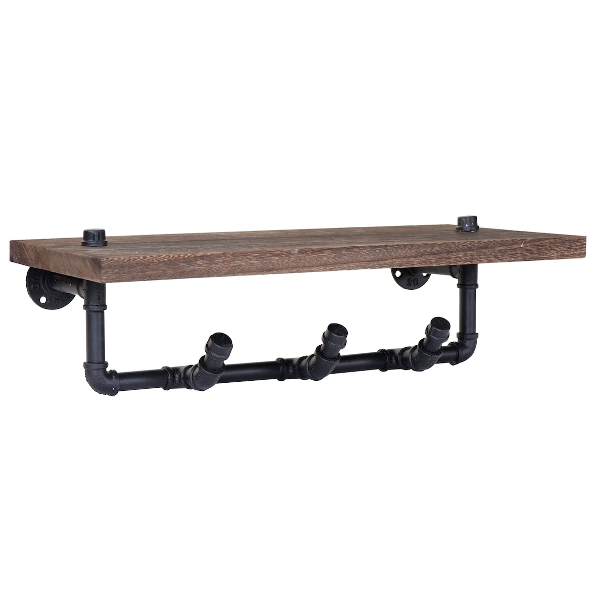 Wandgarderobe HWC-C45, Ablageregal Hängegarderobe Garderobenpaneel, Industriedesign braun