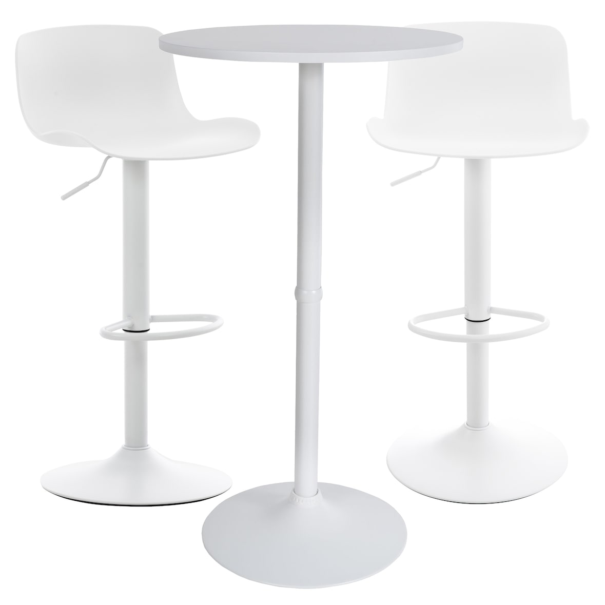 Set de 2 tables de bar Medora Blanc