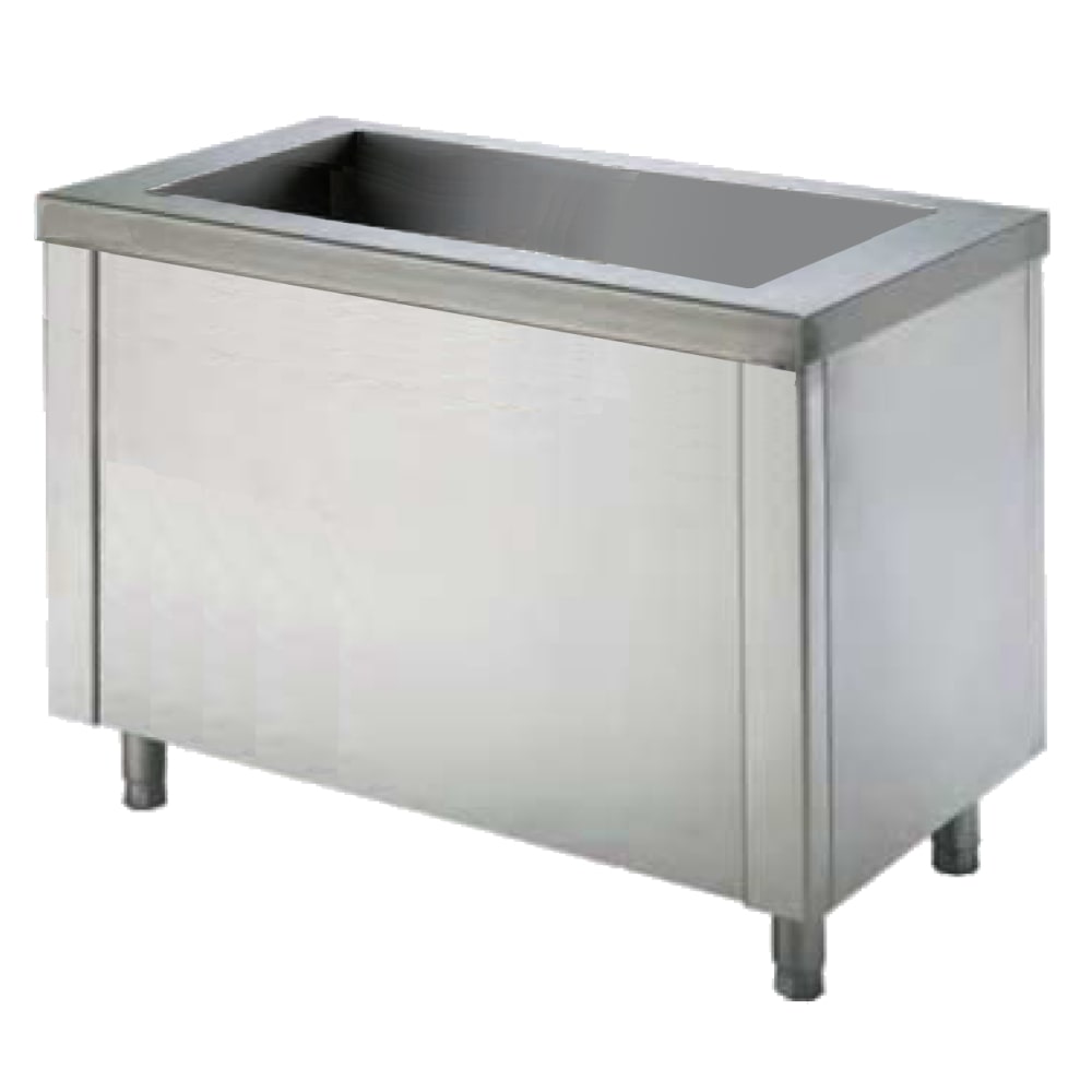 Armário quente com cuba auto-serviço 4 gn 1/1-150 suporte - 1600x700x850 mm - 2100 W 230/1V - 10798700 Eurast