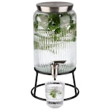 thumbnail of APS Getränkespender,  Ø 16 cm, H: 25 cm, 3,8 Liter, Glas, Edelstahl