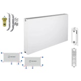 thumbnail of Planheizkörper Mittelanschluss Kompakt & Ventilheizkörper Typ 22 900x700 & Halte