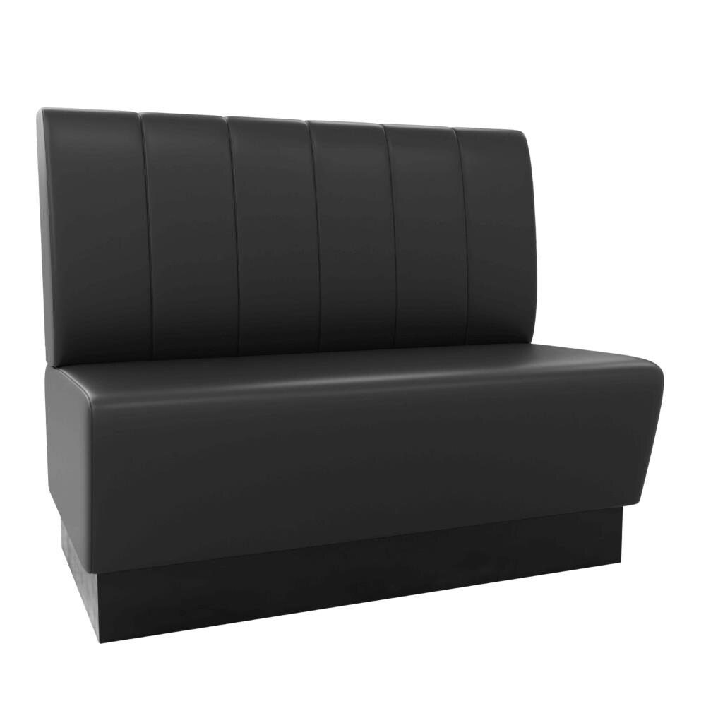 Gastro Sitzbank Amsterdam | 140 cm breit | Kunstleder Schwarz | Vertikal | Dinerbank