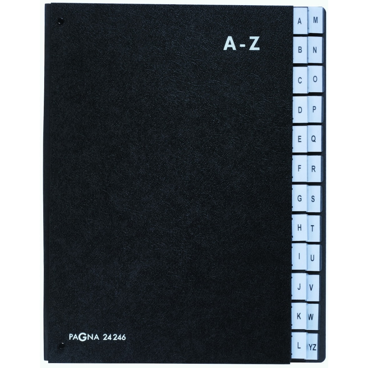 DURABLE Trieur alphabétique Noir int papier recyclé. 24 compartiments (A-Z). Format 26,5x34cm