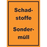 thumbnail of Schadstoffe Sondermüll Mülltrennung Aufkleber mit Text A4 (210x297mm)