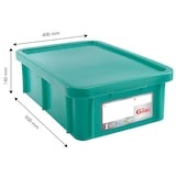 thumbnail of GILAC Bac renforcé HACCP 600 x 400 + couvercle - 25 L - Vert G119711