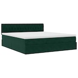 thumbnail of vidaXL Ottoman-Bett mit Matratze & LEDs Dunkelgrün 180x200 cm Samt