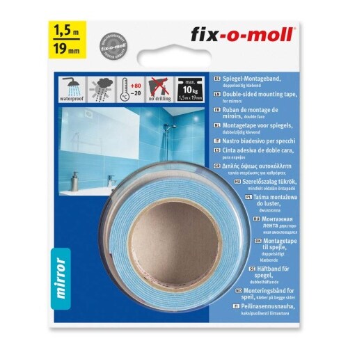Spiegel-Montageband 1,50 m fix-o-moll
