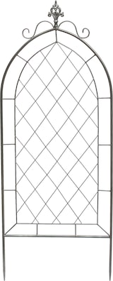 thumbnail of DanDiBo Rankhilfe Metall Rankgitter 120 cm Grau 96193 Kletterhilfe Bodenstecker Blumenhalter Ranksäule