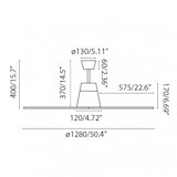 thumbnail of Ventilador de teto DC TYPHOON M LED marrom