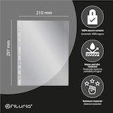 thumbnail of Fundas Plástico A4 Transparente, 50 Fundas Multitaladro Plástico para Folios + Paquete de Folios A4 con 250 Hojas de 80 gr Multiusos, Ofituria