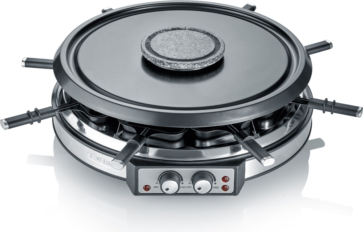 SEVERIN RG 2348 - Combinación de Raclette-Fondue. 1900 W. Acero Inoxidable cepillado