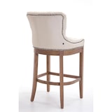 thumbnail of Conjunto de 2 bancos de bar Lakewood em tecido creme/antigo claro