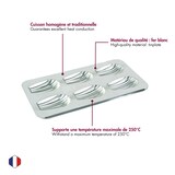 thumbnail of Gobel - 6 Madeleineform schlemmerhaft - Weißblech - 395 x 200 mm - 164810