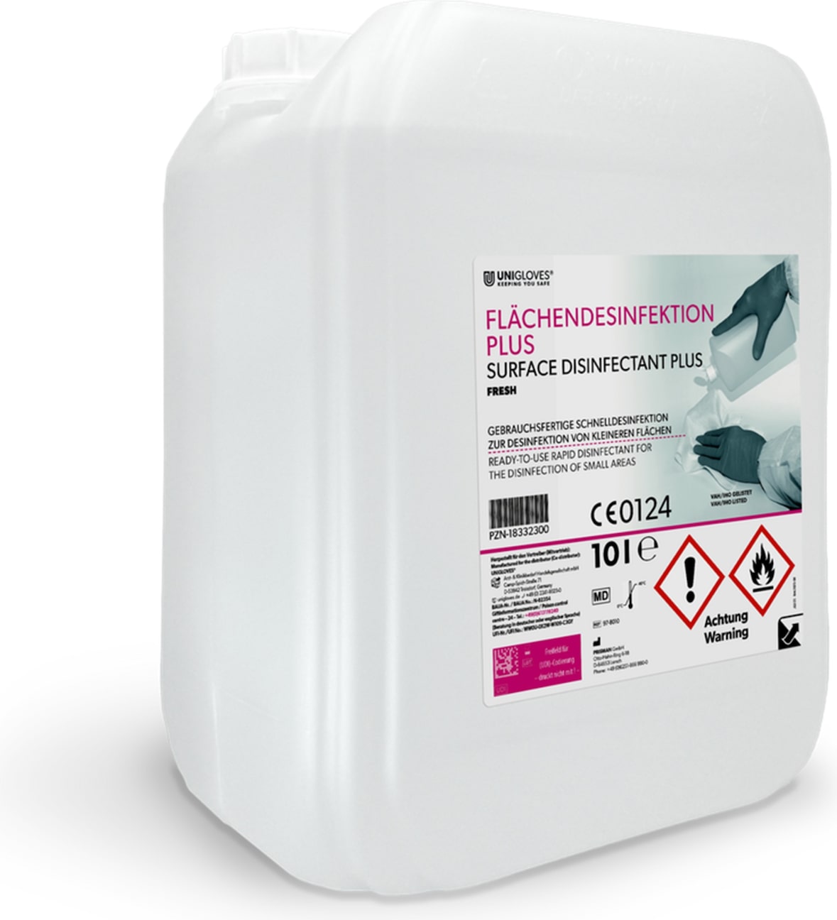 UNIGLOVES Flächendesinfektion PLUS - gebrauchsfertig -  10 L fresh