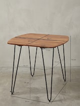 thumbnail of Massivholz Esszimmertisch, Modernes Design, abgerundete Ecken, Sheesham. 80x80x76 cm | Kadima Design