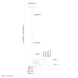 thumbnail of Neomounts FPMA-C050SILVER Neomounts DEH 10"-30" 1TFT 1Gelenk  H:60-85cm  Max.20KG silb