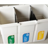 thumbnail of Poubelle de tri 3 bacs de 25L Dim 75 x 37 x H50 cm Avec couvercle Recyclage 3 en 1