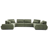 thumbnail of Modulaire 6-zits hoekbank met verstelbare rugleuning 462 cm groen, L 462 x l 231 x h 82 cm Oviala