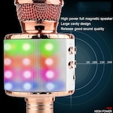 thumbnail of Microphone Sans Fil LED Bluetooth Avec Réduction De Bruit Et Effets Sonores Rose YONIS