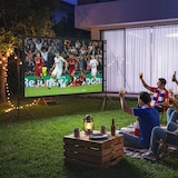 thumbnail of HD Beamer Projectiescherm 100 inch Staand 254 cm 16:9 HD 4K/8K projectiedoek met statief - dubbelzijdig doek met inklapbare statieven - WK voetbal