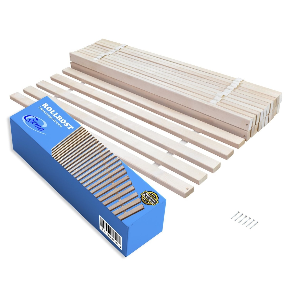 Coemo Rolllattenrost 25 Leisten 6 Befestigungspunkte 140 x 200 cm